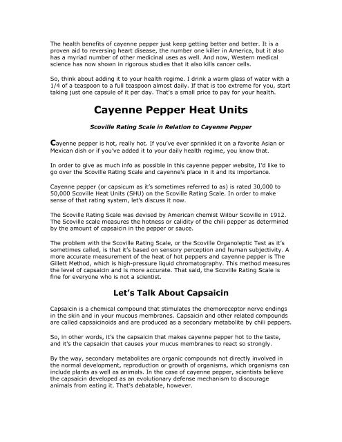 Cayenne Pepper - The King of Herbs - Heal South Africa