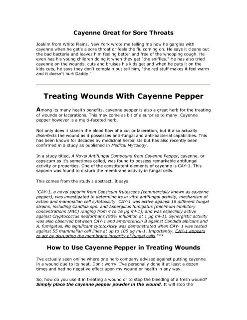 Cayenne Pepper - The King of Herbs - Heal South Africa