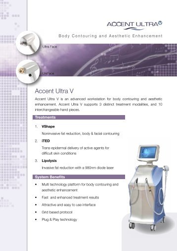 Read the Accent Ultra V brochure (PDF) - Alma Lasers