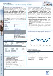 Deutsche Bank db x-trackers II iTraxx Europe Senior Financials ...