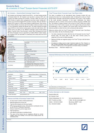 Deutsche Bank db x-trackers II iTraxx Europe Senior Financials ...