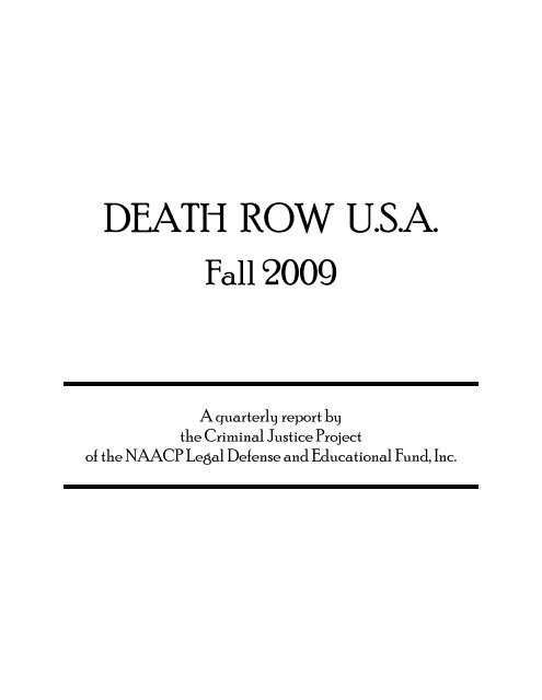 death row usa - NAACP Legal Defense and Educational Fund, Inc.