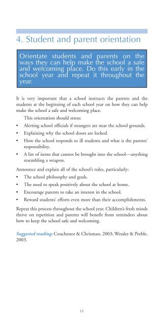 Creating a safe and welcoming school - INEE Toolkit