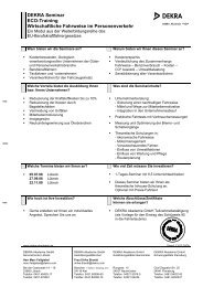 DEKRA Seminar ECO-Training - Logistikportal Lübeck