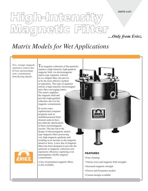 High-Intensity Magnetic Filter - Zycon
