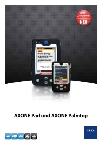 AXONE Pad und AXONE Palmtop - Texa Deutschland  GmbH