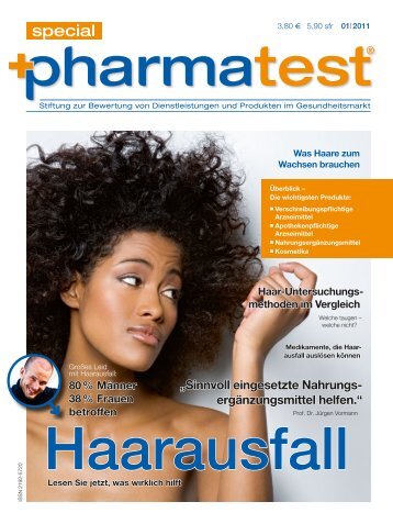 Rezeptpfl ichtige Arzneimittel bei Haarausfall - Pharmatest