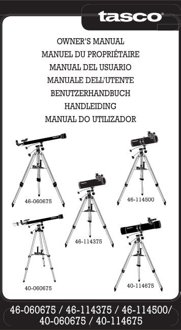 owner's manual manuel du propriétaire manual del - Tasco