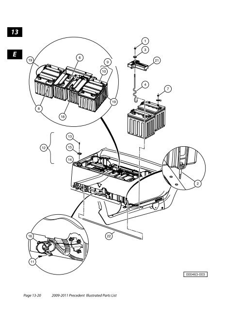 2009-2011 Precedent Illustrated Parts List - Bennett Golf Cars