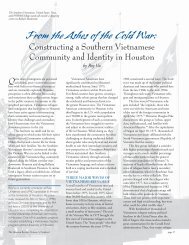 From the Ashes of the Cold War: - Houston History Magazine