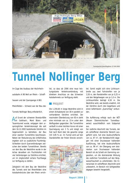 Tunnel Nollinger Berg - Thyssen Schachtbau GmbH