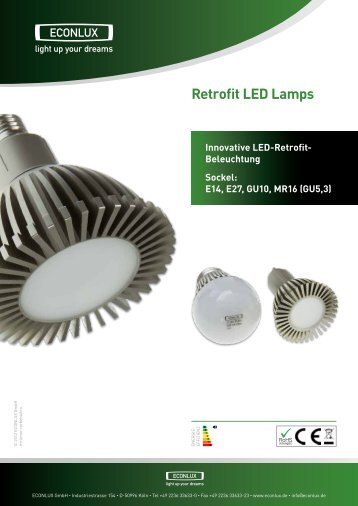 Retrofit LED Lamps Technische Details - ECONLUX