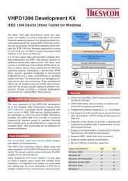 VHPD1394 Development Kit IEEE 1394 Device Driver ... - Thesycon