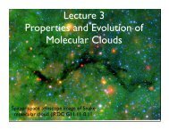 Lecture 3 Properties and Evolution of Molecular Clouds