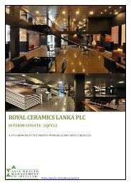 royal ceramics lanka plc interim update- 2qfy12