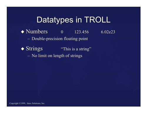 The TROLL-FAME Data Interface - Sungard