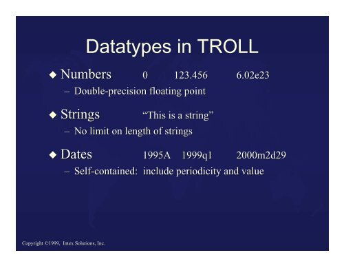 The TROLL-FAME Data Interface - Sungard