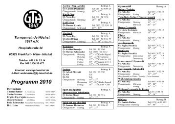 Programm 2010 - TG Höchst 1847