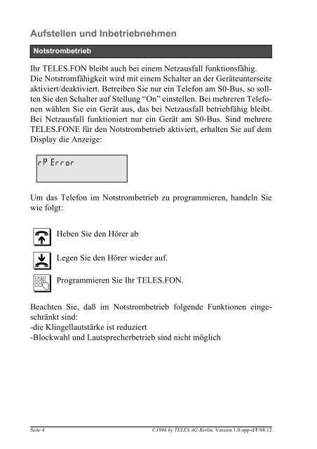 TELES.FON Benutzerhandbuch