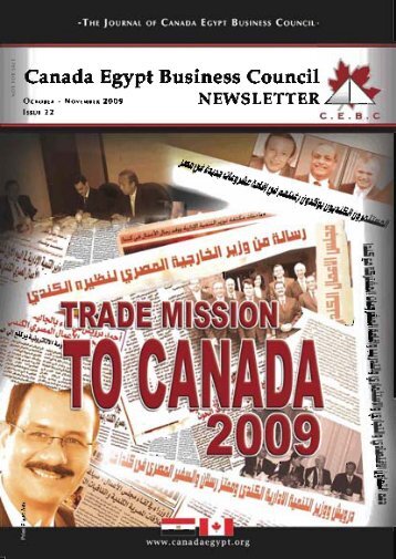 october - november 2009 issue 22 - Canada Egypt Business Council