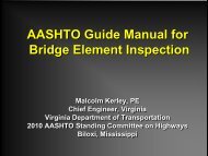 Bridge Element Inspection Manual - AASHTO - Subcommittee on ...