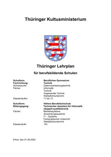 Technischer Assistent/Technische Assistentin für Informatik ... - Thillm