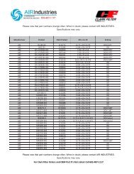 Download OEM Parts Cross Reference Sheet - Air Industries