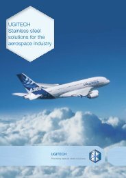 UGITECH Stainless steel solutions for the aerospace industry