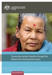 Promoting Gender Equality through the Millennium ... - AusAID