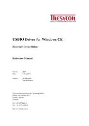 USBIO Driver for Windows CE - Thesycon Systemsoftware ...