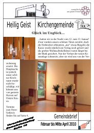 Gemeindebrief 02 / 10 bis 04 / 2010 (als PDF Datei) - Heilig Geist ...