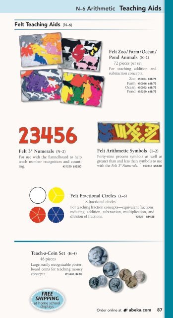 Abeka Arithmetic 1 Charts And Games