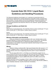 Cyanate Ester EX-1515-1 Liquid Resin Guidelines and ... - TenCate