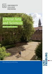 Liberal Arts and Sciences - University College Freiburg - UniversitÃ¤t ...