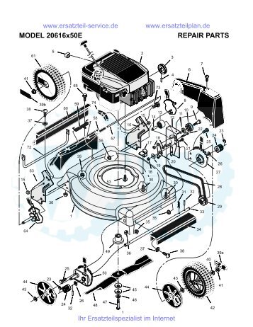 REPAIR PARTS MODEL 20616x50E