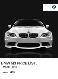 BMW M3 PRICE LIST. - BMW South Africa