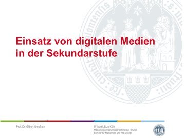 Einsatz von digitalen Medien in der Sekundarstufe - Thillm