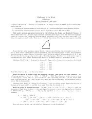 Challenges of the Week Solutions Spring Semester 1994-1995