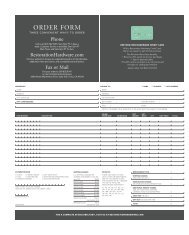 ORDER FORM - Restoration Hardware