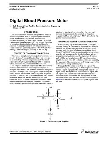 AN1571, Digital Blood Pressure Meter - Freescale Semiconductor