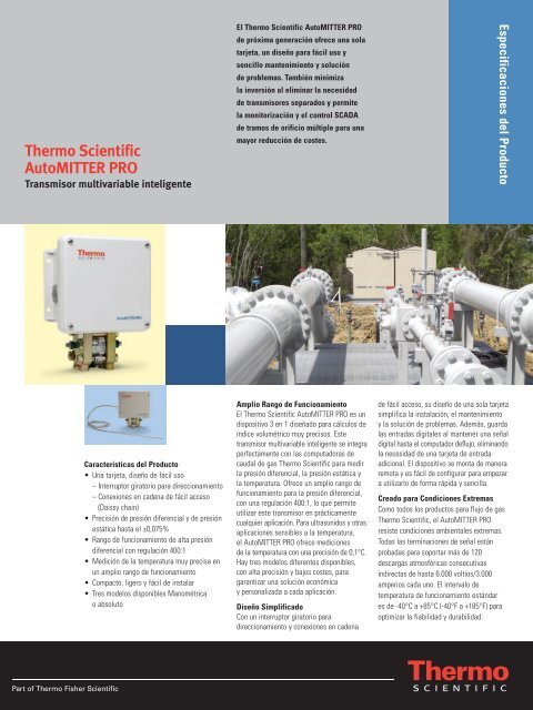 Thermo Scientific AutoMITTER PRO - Thermo Scientific Home Page