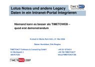 Anforderungen an Informationen im Intranet Portal - Timetoact