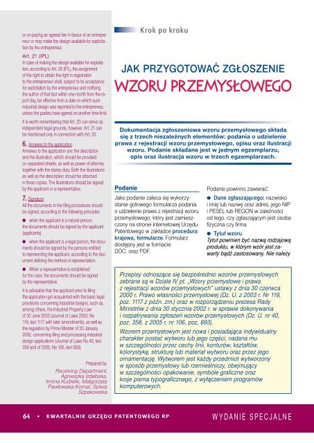Wyd. specjalne/2011 - Regionalny OÅrodek Informacji Patentowej ...