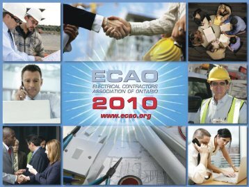 ECAO 2010 ECAO 2010 - Electrical Contractors Association of Ontario