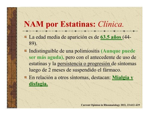 Miositis Necrotizante Autoinmune por Estatinas (NAM)