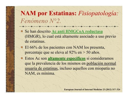 Miositis Necrotizante Autoinmune por Estatinas (NAM)