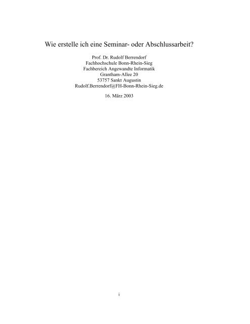 Wie erstelle ich eine Seminar- oder Abschlussarbeit?