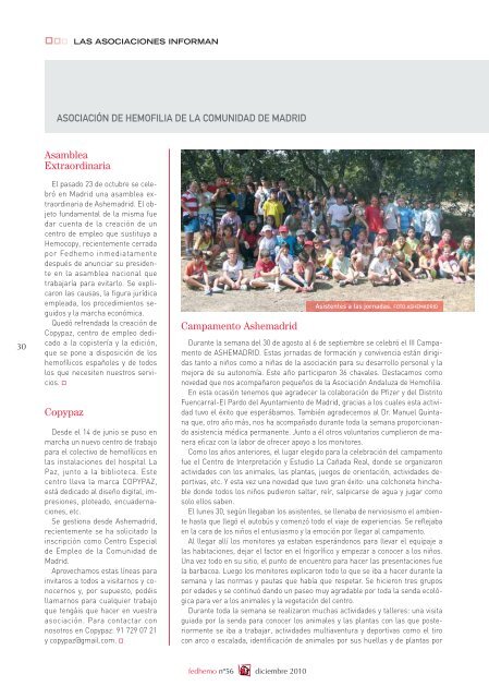 Revista Fedhemo NÂº 56 - Hemofilia