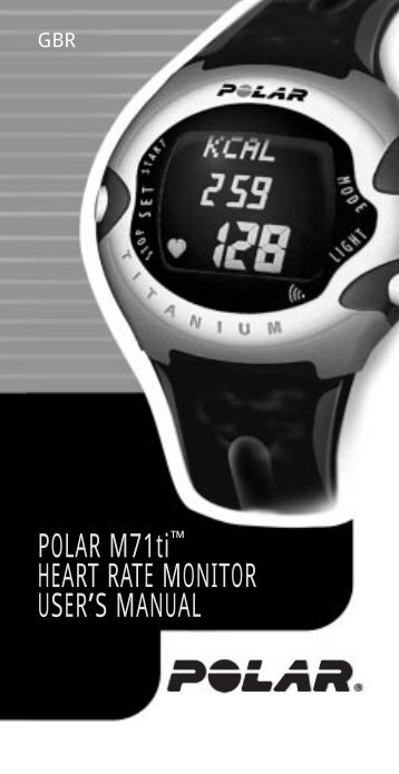 POLAR M71tiâ„¢ HEART RATE MONITOR USER'S ... - Sark Products