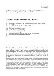 Virtuelle Teams: Die Rolle der Führung - Synergy Consult